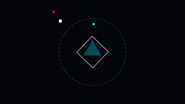 Abstract Geometric Animation with Rotating Square and Triangle