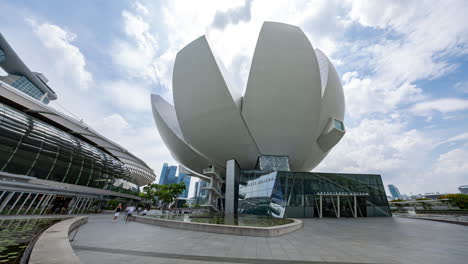 singapore - 5 march 2025 : timelapse of the singapore marina bay skyline