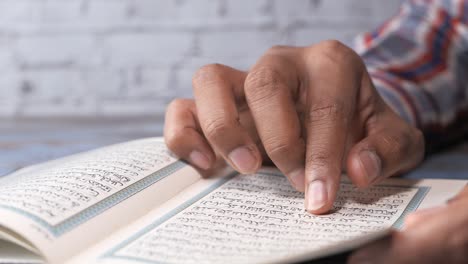 person reading the quran