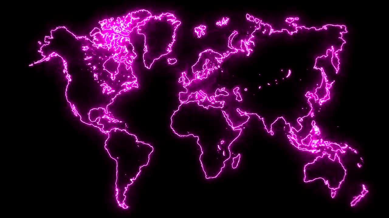 fondo abstracto con mapa del mundo futurista