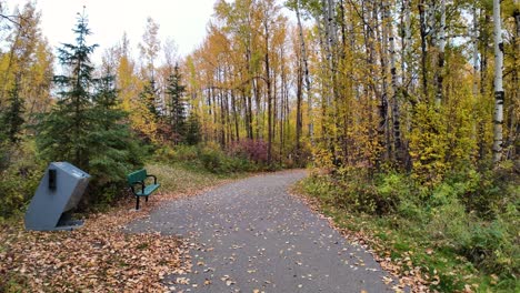 el parque de devon voyageur con árboles de colores