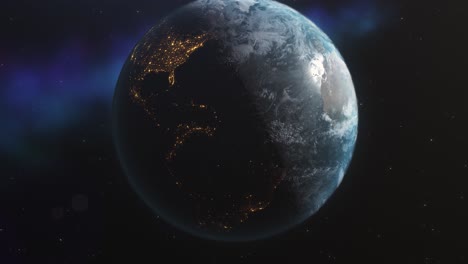 la tierra giratoria animación cg