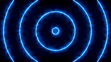 fondo abstracto con círculos de neón azul
