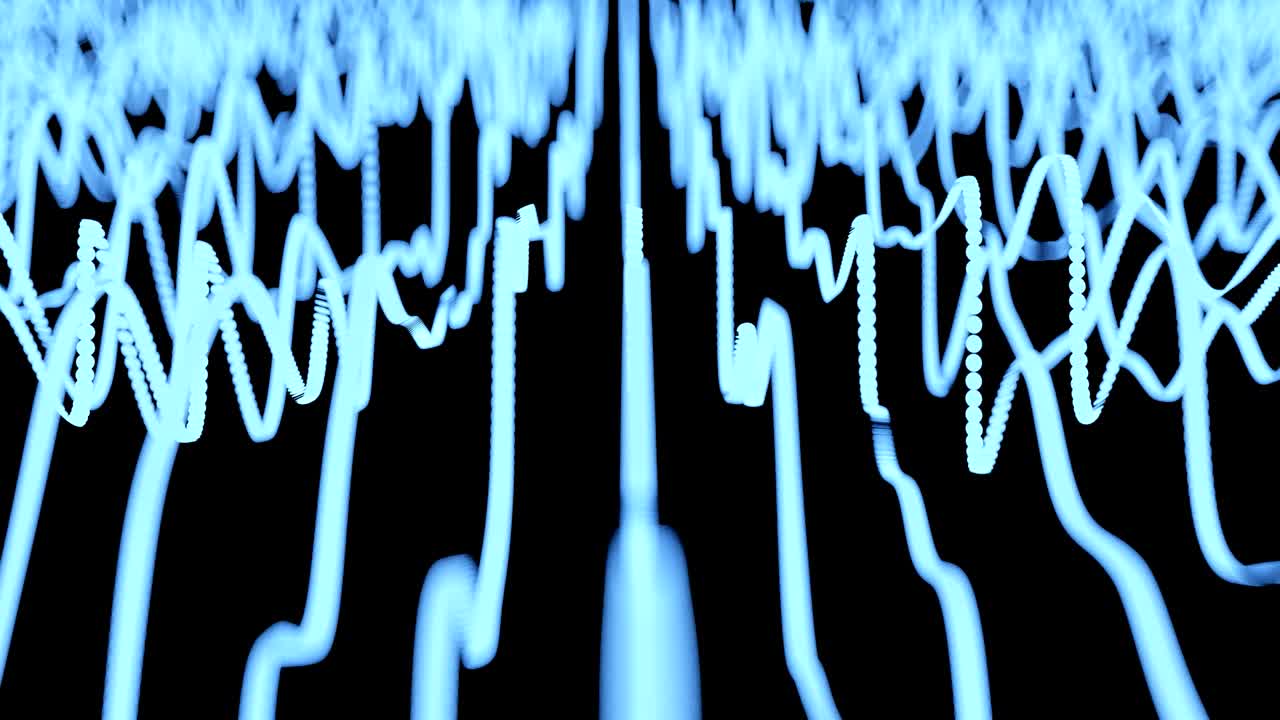 4k 추상적인 파동선