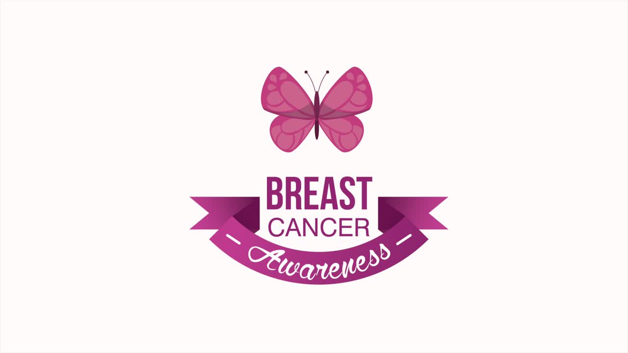 유방암에 대한 인식 애니메이션과 나비