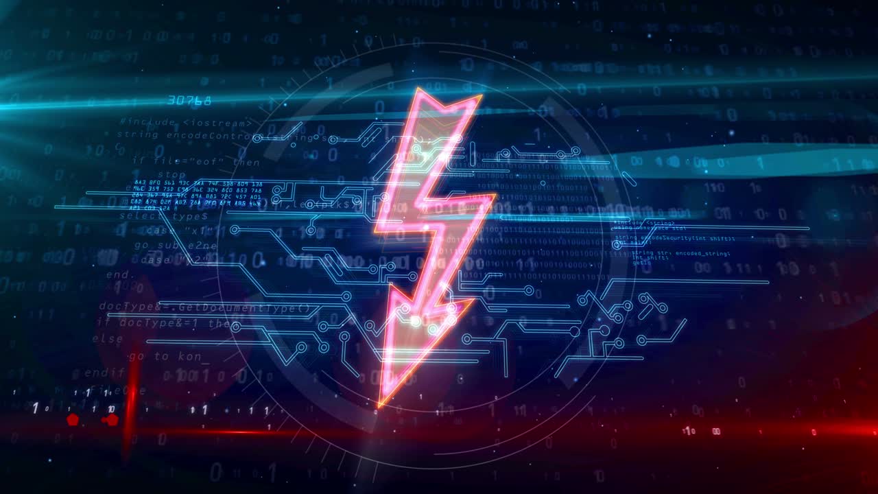 에너지 기호 추상 루프 가능한 애니메이션