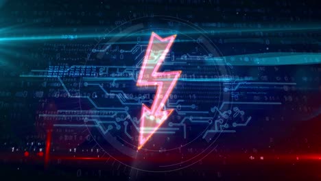 símbolo de energía abstracto animación en bucle