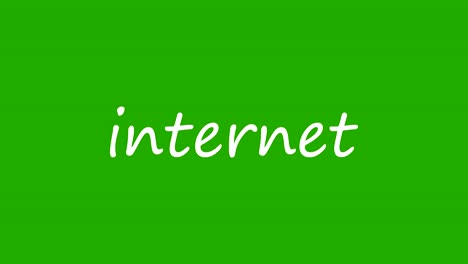 internet  - writing with marker on green screen