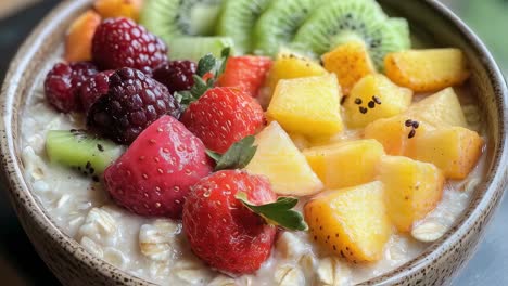 fruit oatmeal parfait