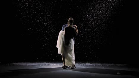 romantic winter wedding dance