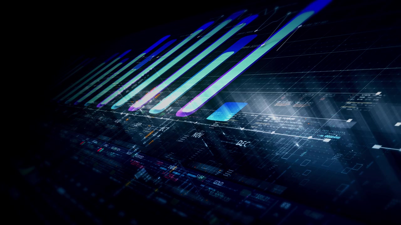 Dynamic data visuals for business info graphics, animated charts, and data-driven insights for a business meeting mock-up. Explore the world of trading, stock exchanges, and crypto