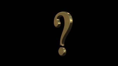 shiny golden question mark, loop