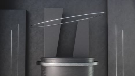 elegant and modern product display background in black. 3d render