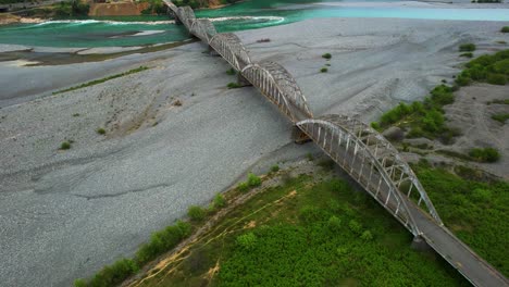 ancient historic bridge with arches: king zog's significant monument of the past century over the mat river