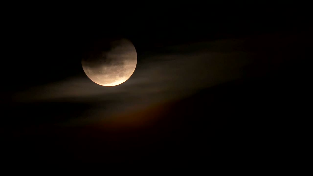 Super Full moon On Dark Sky