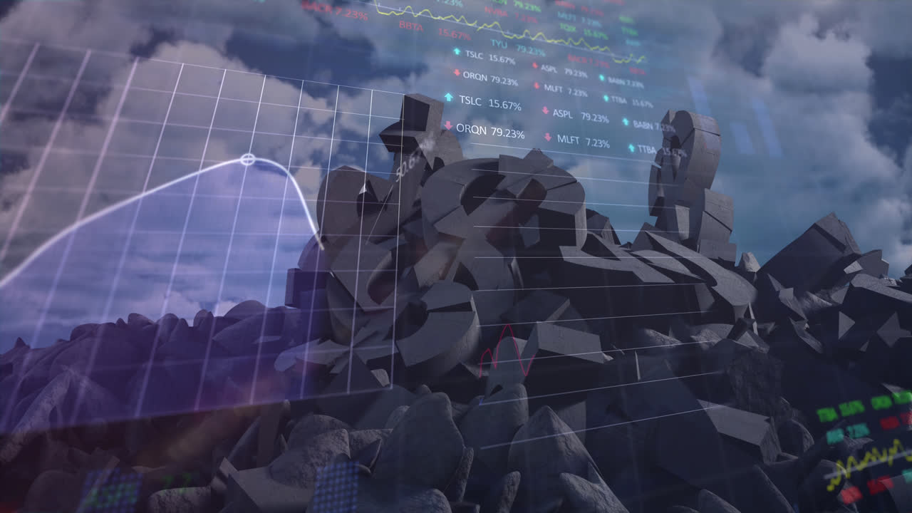 データ処理のアニメーション 破れたドルシンボル