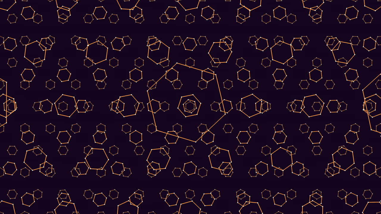어두운 그라디엔트에 네온 원활한 기하학적 육각형 패턴