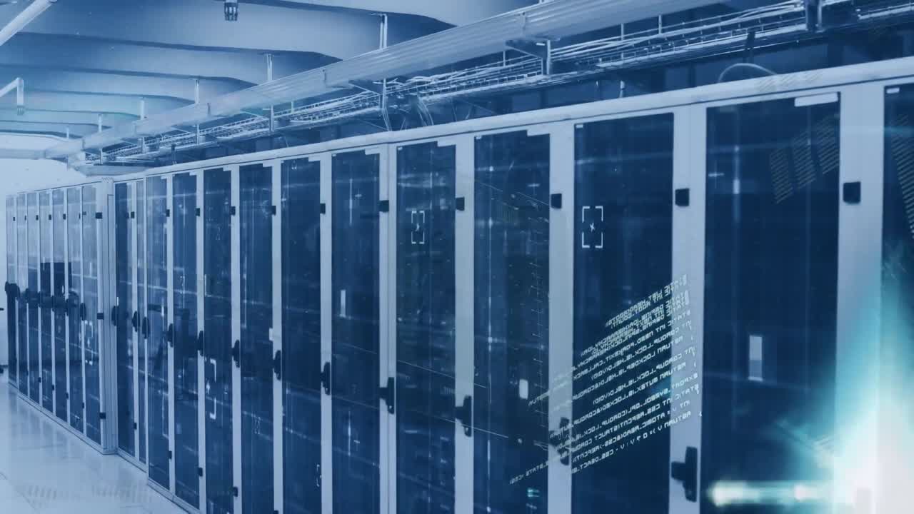 Animation of computing data processing over computer servers