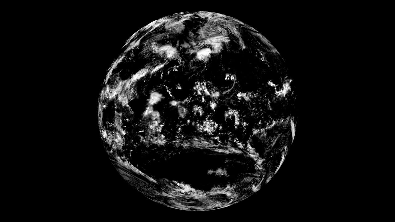 mundo giratorio del globo - superposición alfa