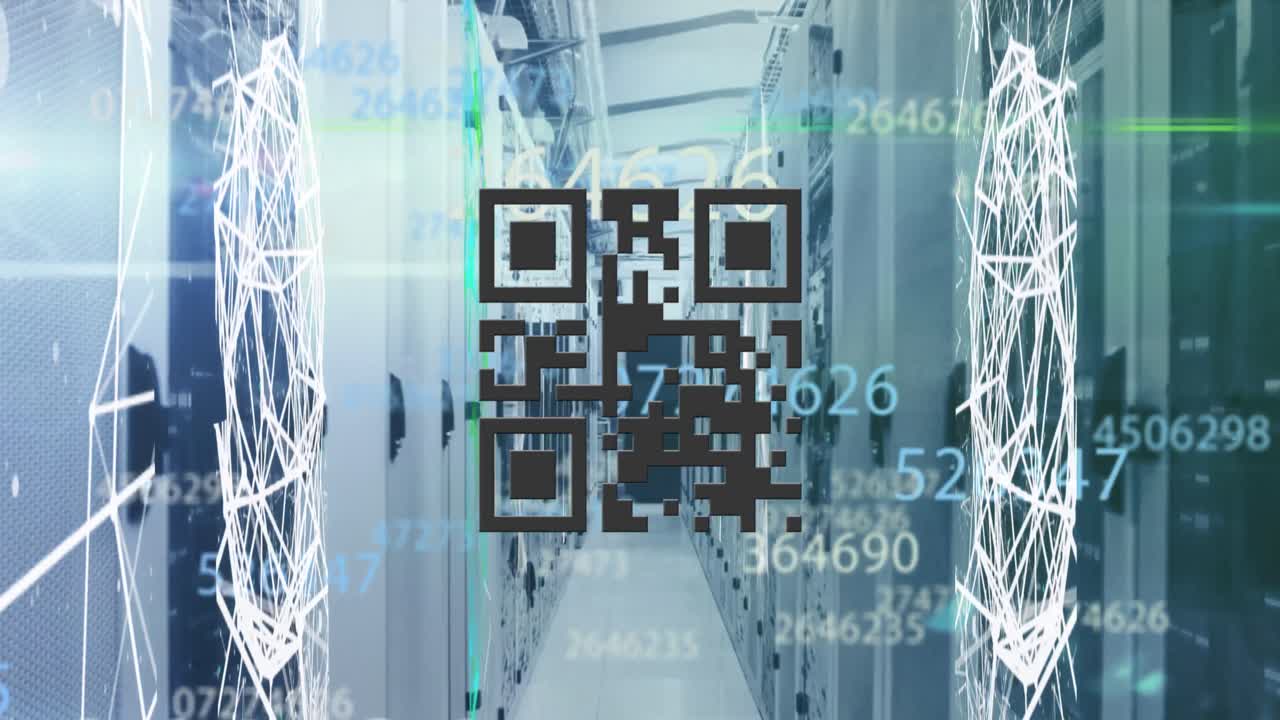 animación de números y código qr a través de servidores