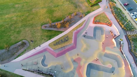 skateboarding in st kilda beachfront skatepark