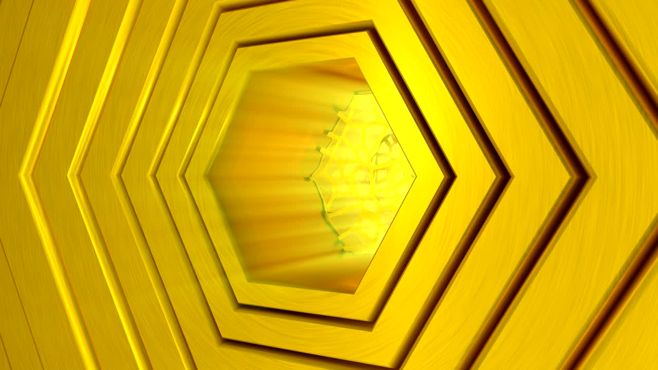 animación 3d de fondo dorado abstracto en bucle
