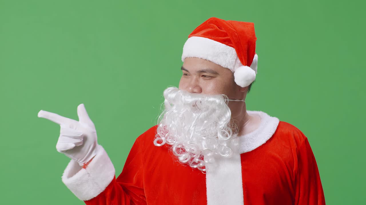 산타클로스가 가리키고