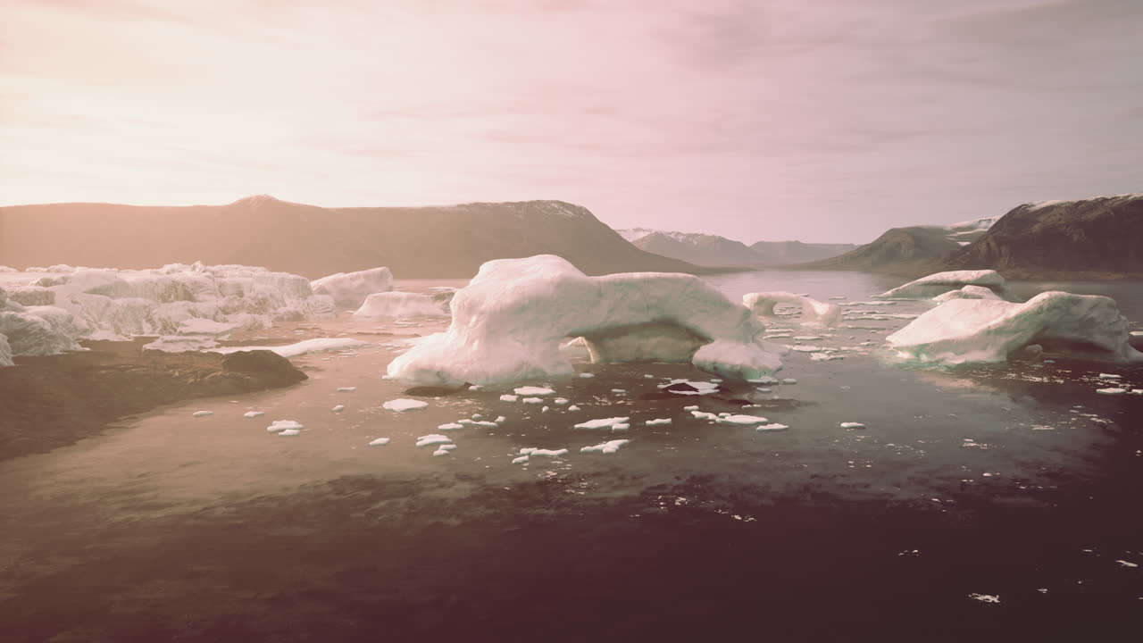 Icebergs in the Arctic