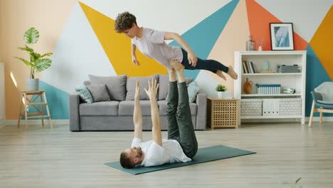 acroyoga practice at home