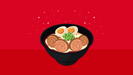 delicious bowl of ramen with pork and egg