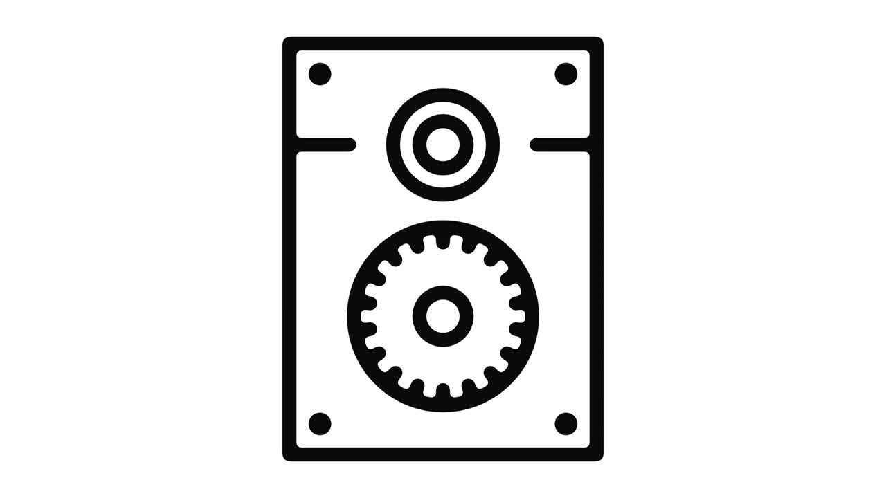 gráfico de movimiento de la línea del altavoz