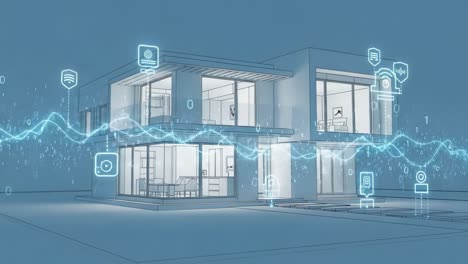 a smart home visual: an innovative and connected future with digital integration and interactive technologies enhancing everyday living and efficiency.