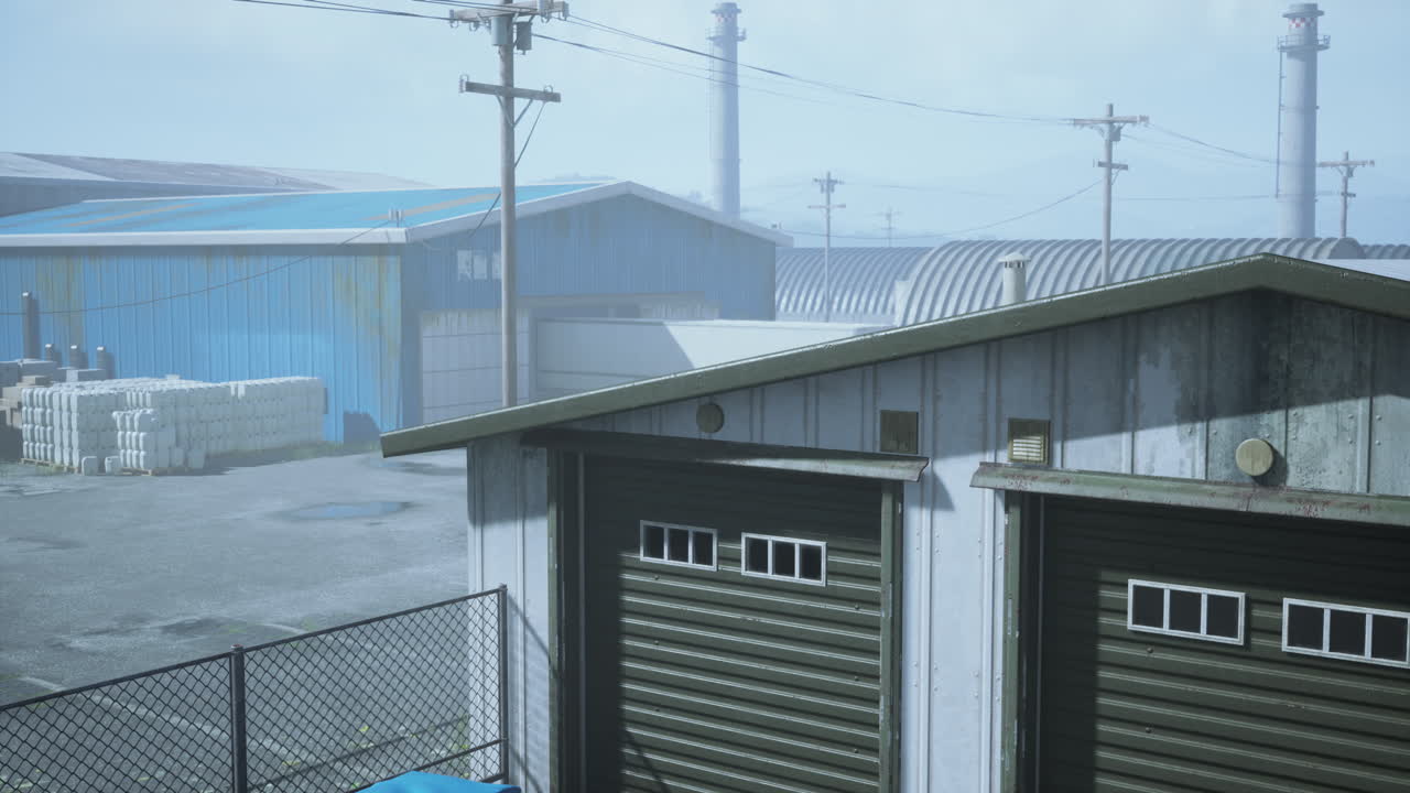 창고와 창고가 있는 산업 구역