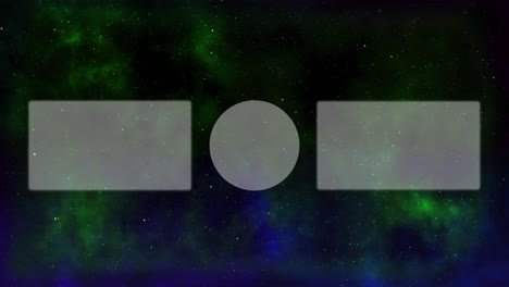 espacio galaxia tarjeta de finalización pantalla de finalización gráficos de movimiento