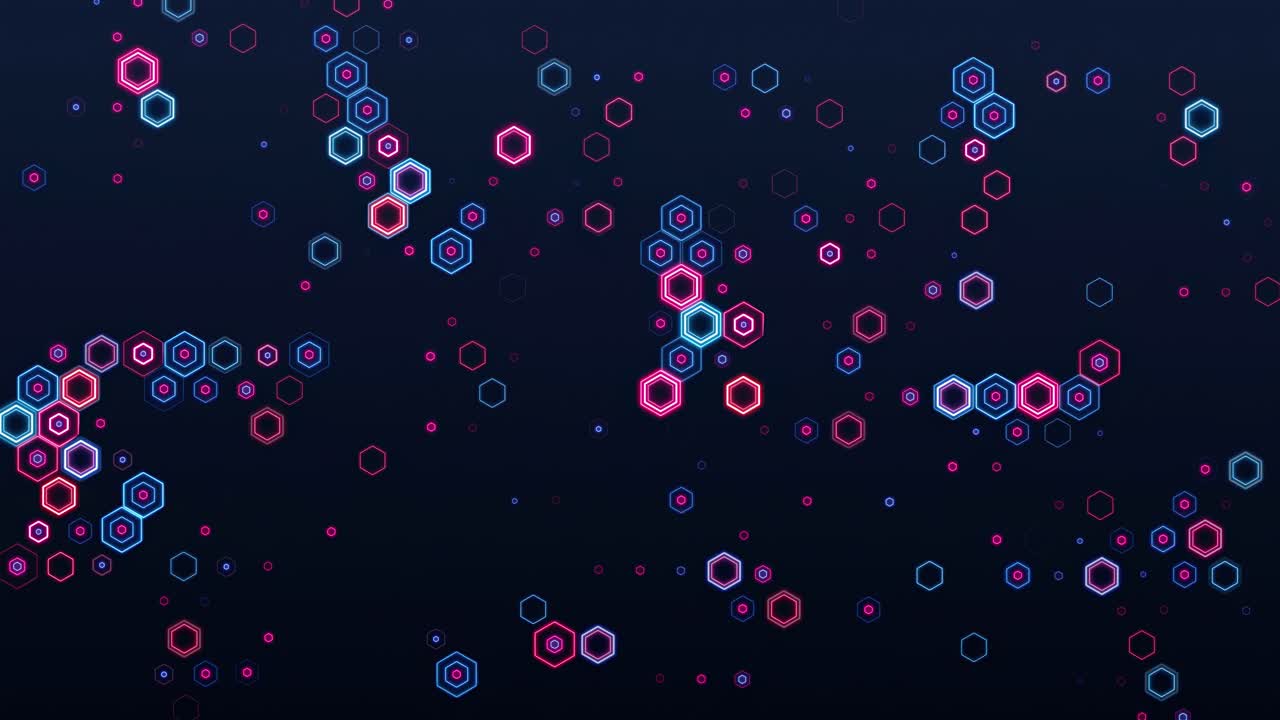 Animated vj background from neon rhombs