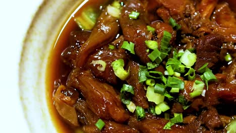 braised pork in a bowl