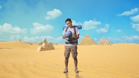 lost tourist in the egyptian desert