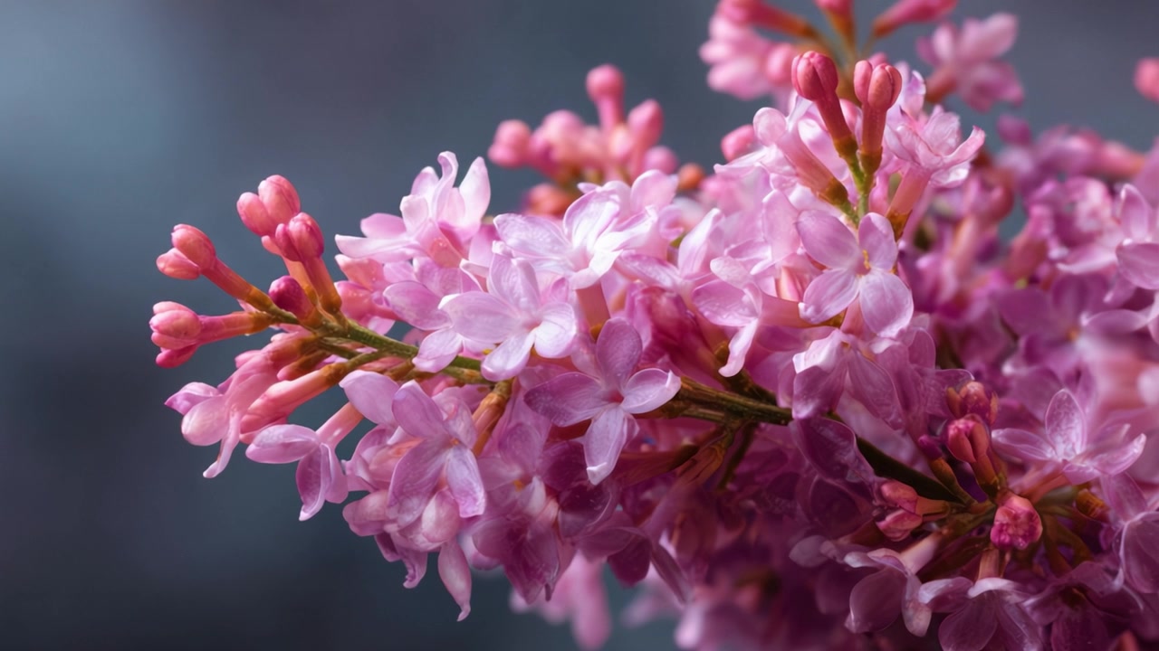 Close-Up Indah Bunga Lilac yang Memamerkan Kelopak Halus dan Warna Cerah dalam Cahaya Alami dengan Latar Belakang Lembut, Sempurna untuk Pecinta Bunga