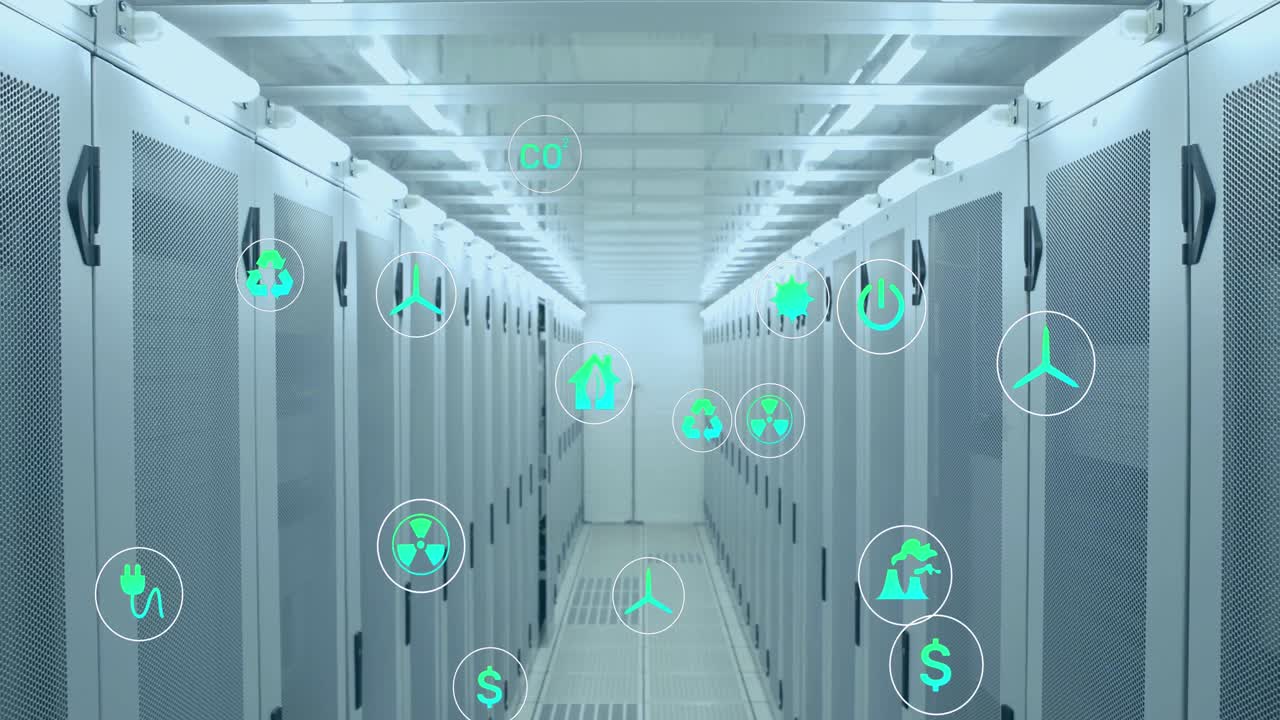 서버  ⁇ 에서 디지털 아이콘의 애니메이션