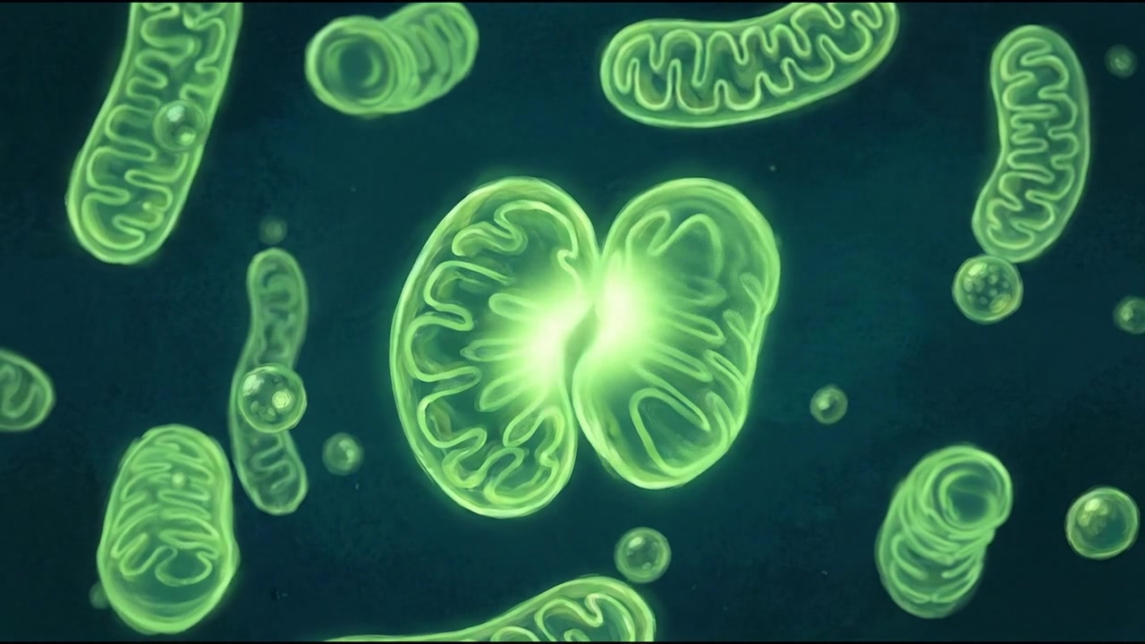 Vista microscopica di strutture batteriche