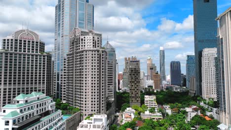 timelapse - bangkok aerial footage city center - drone