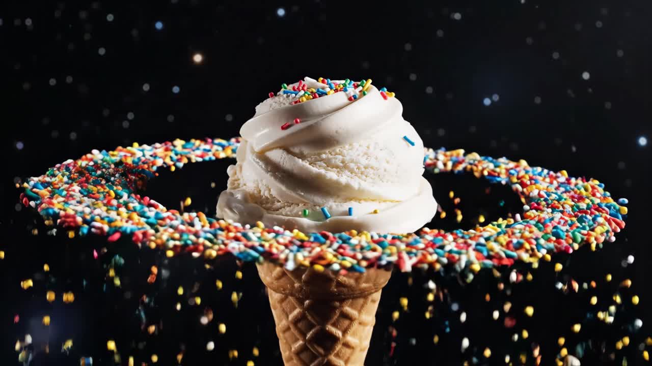 Ice Cream Cone with Sprinkles