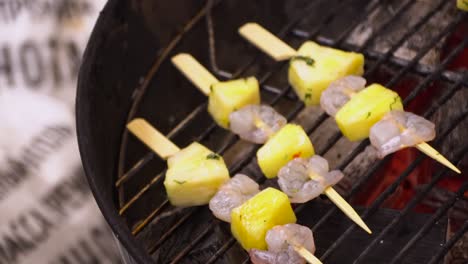 grilled pineapple shrimp skewers