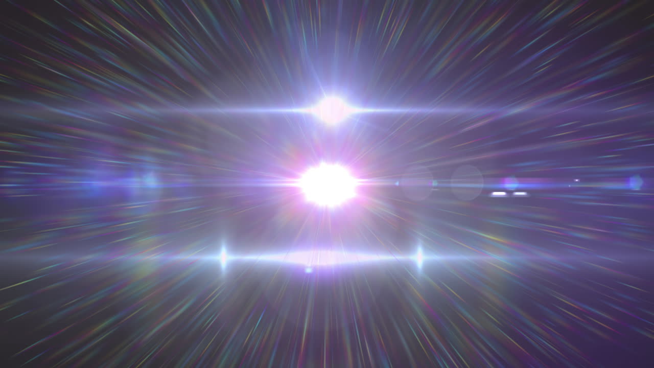 animación de rastros de luz y puntos sobre fondo negro