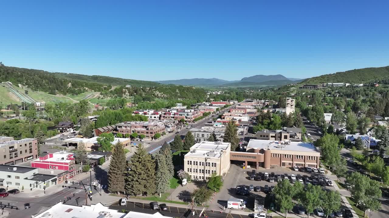 Steamboat Springs Colorado the morning before the Marathon on Lincoln Street summer season.