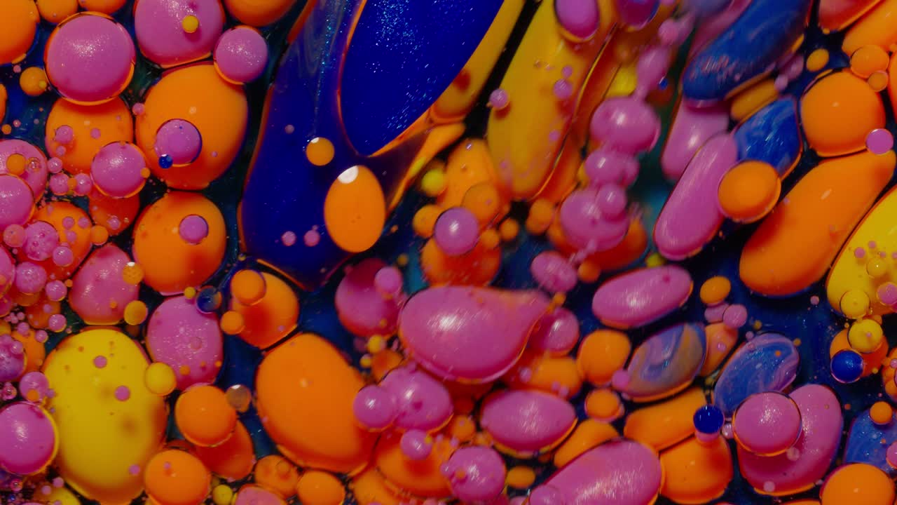 abstract colorido de aceite y agua macro fotografía