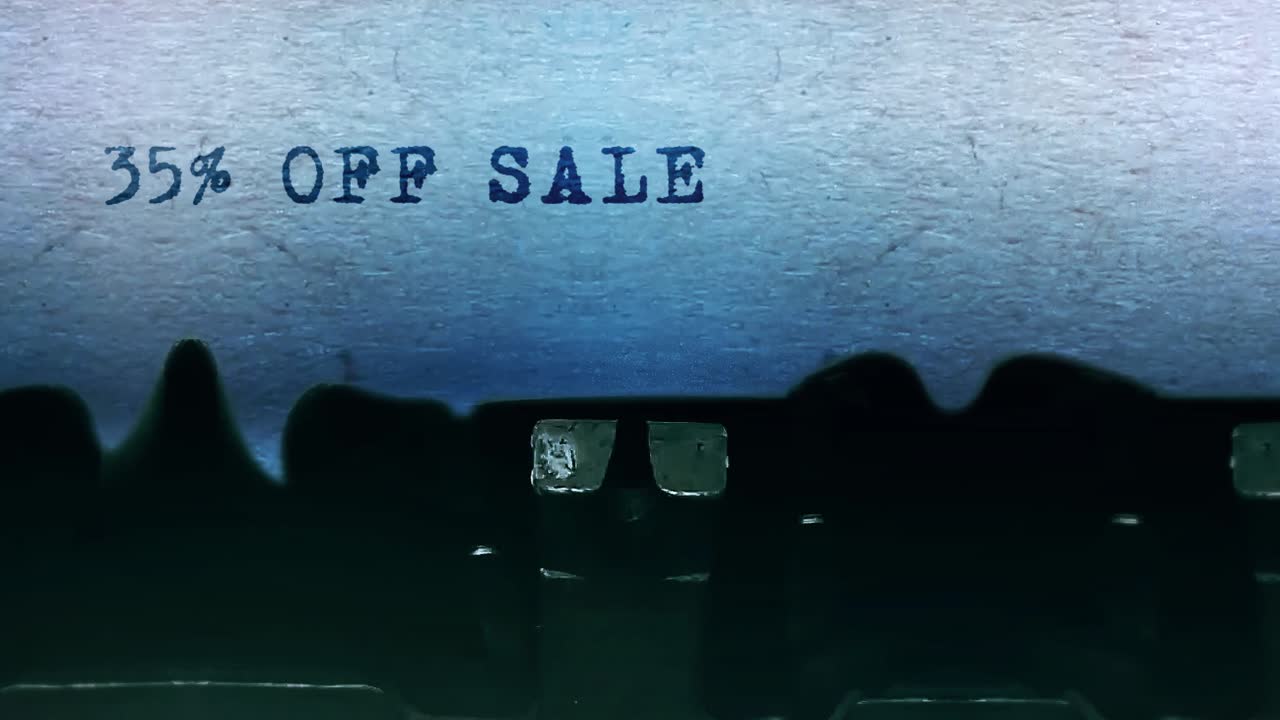 35% Off Sale - Typewritten Advertisement