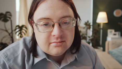 portrait of a happy man wearing glasses