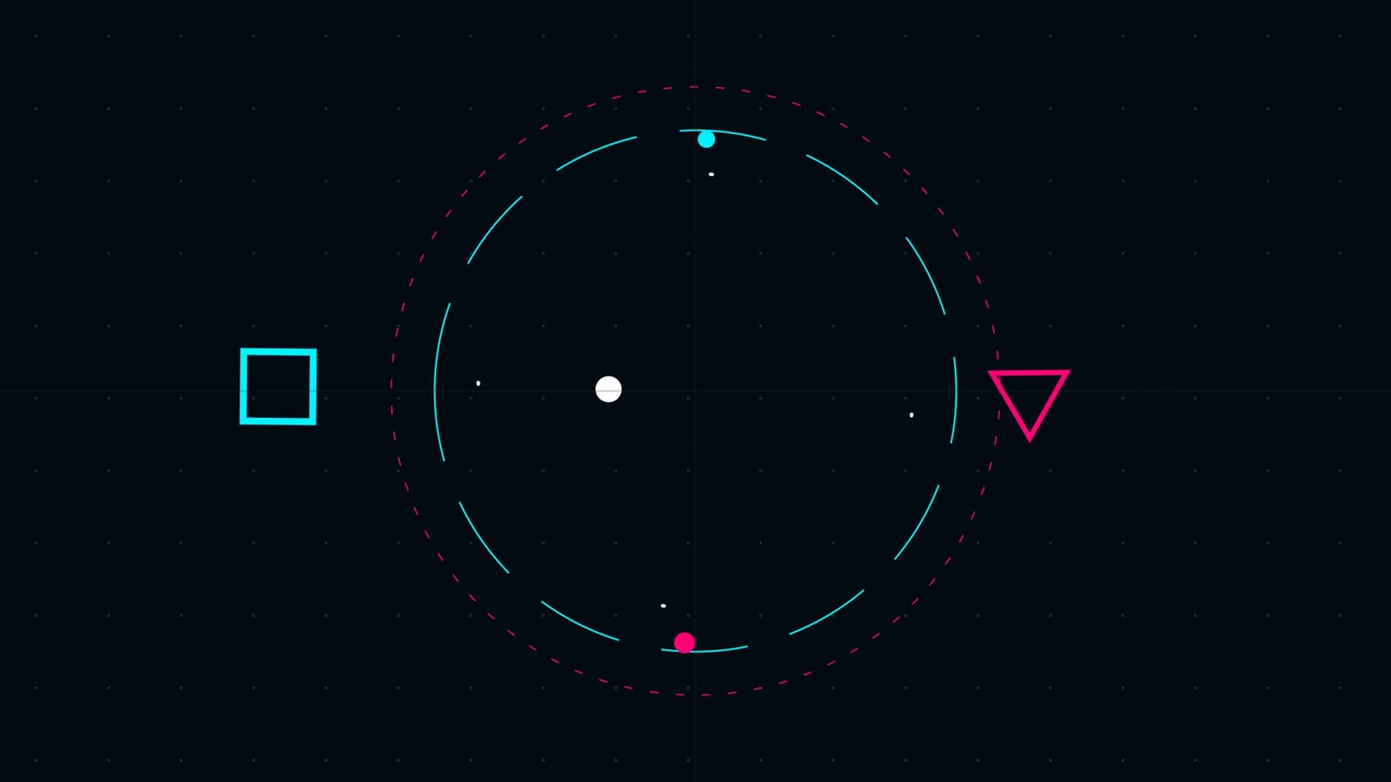 Abstract Motion Graphics with Rotating Geometric Shapes