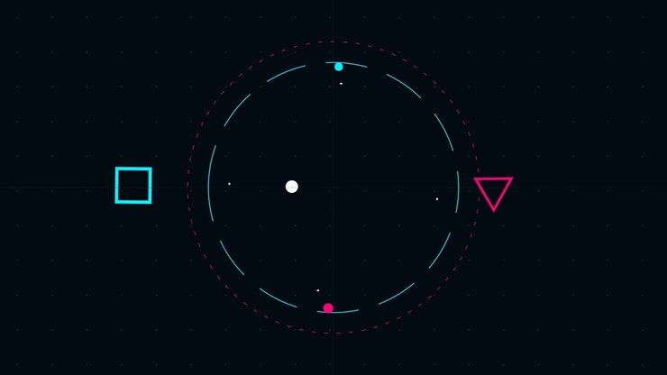 Abstract Motion Graphics with Rotating Geometric Shapes